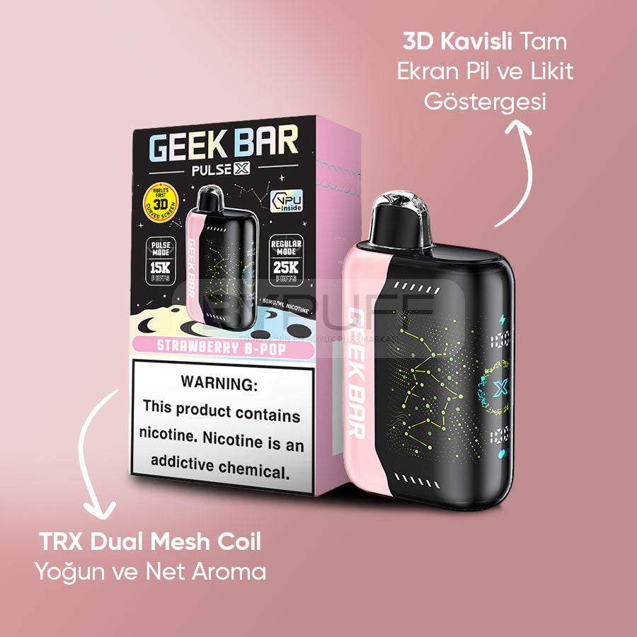 Geek Bar Pulse X 25000 Strawberry B-Pop