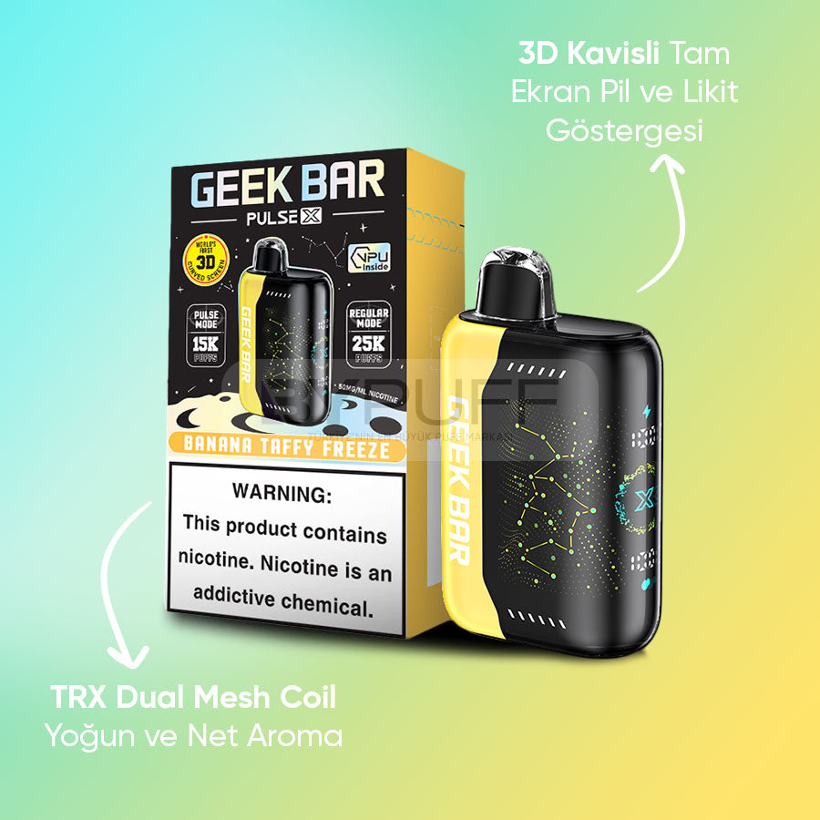 Geek Bar Pulse X 25000 Banana Taffy Freeze